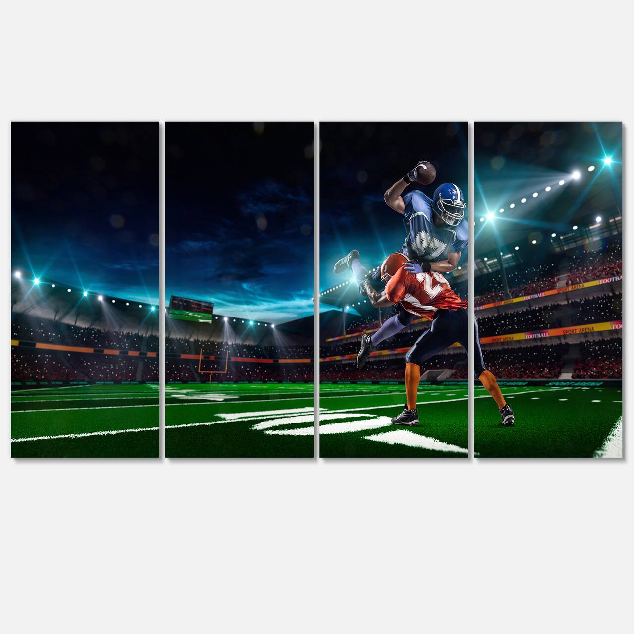 Designart - American Football Player - Sport Canvas Art Print